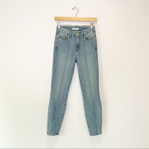 Good American Denim - Good American Light Blue Good Legs Front Center Seam Skinny Jeans 24